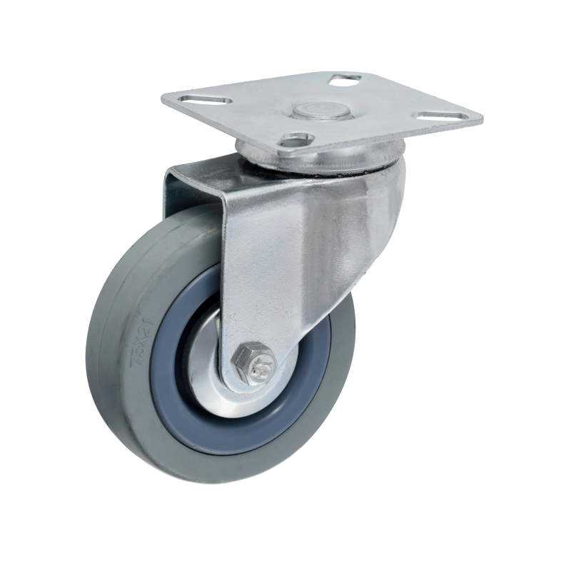 Furniture castors w/plate Ø75 mm Rotatable