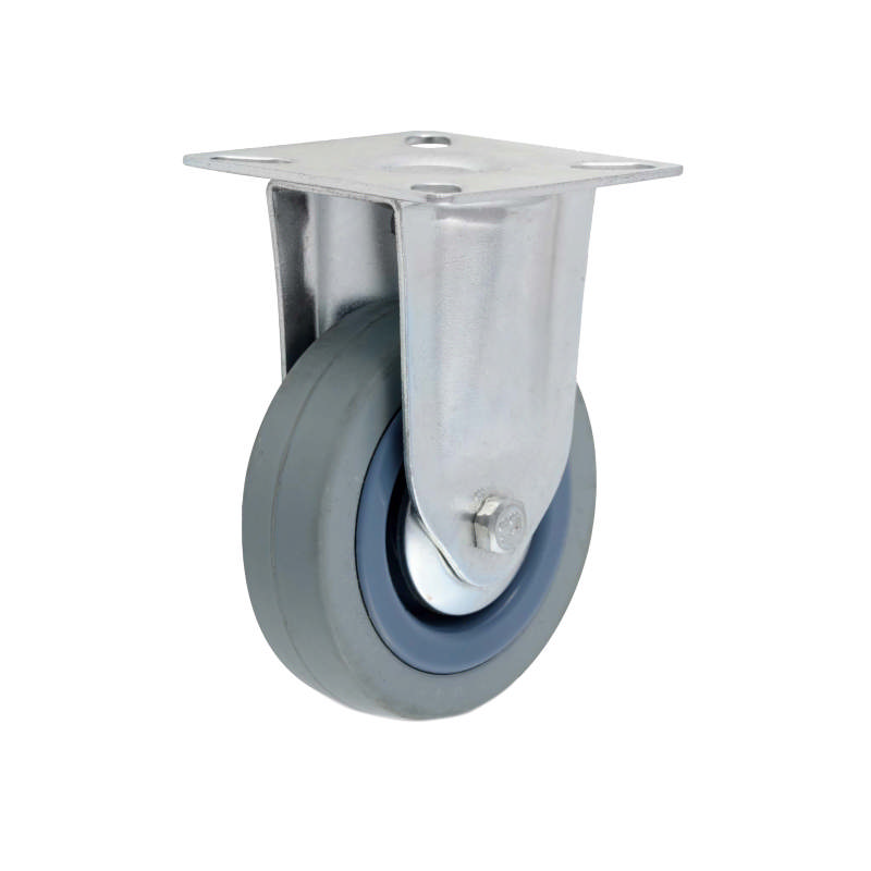 Furniture castors w/plate Ø75 mm fixed