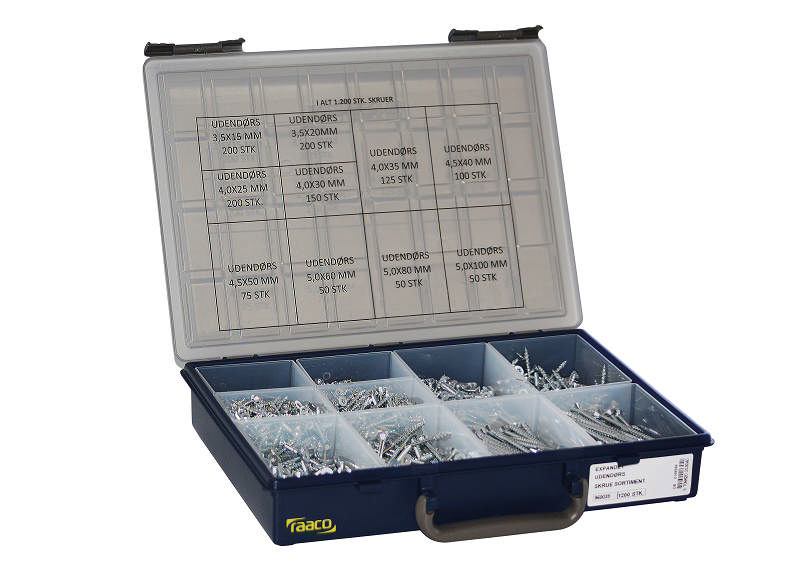 EXP screw assortment, outside, 10 pcs. PK 1200