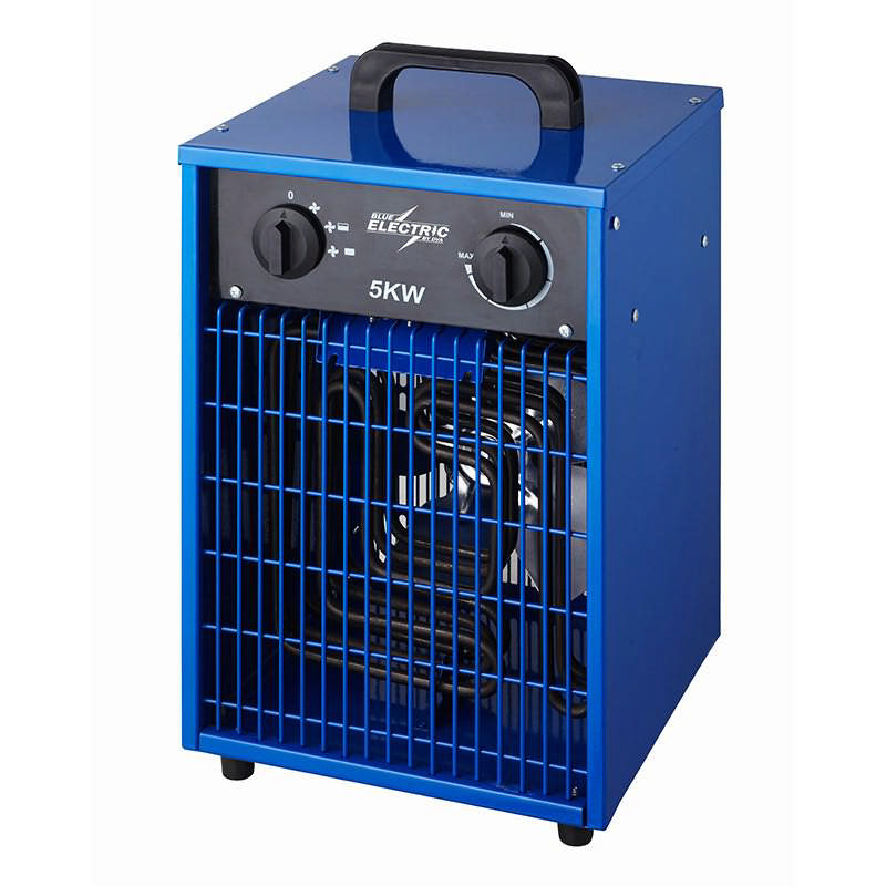 Blue Electric Fan heater 5 KW 400V