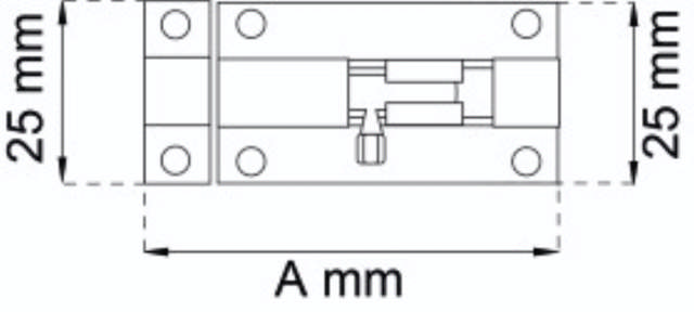 SHUTTER LATCH 50MM CHROME 