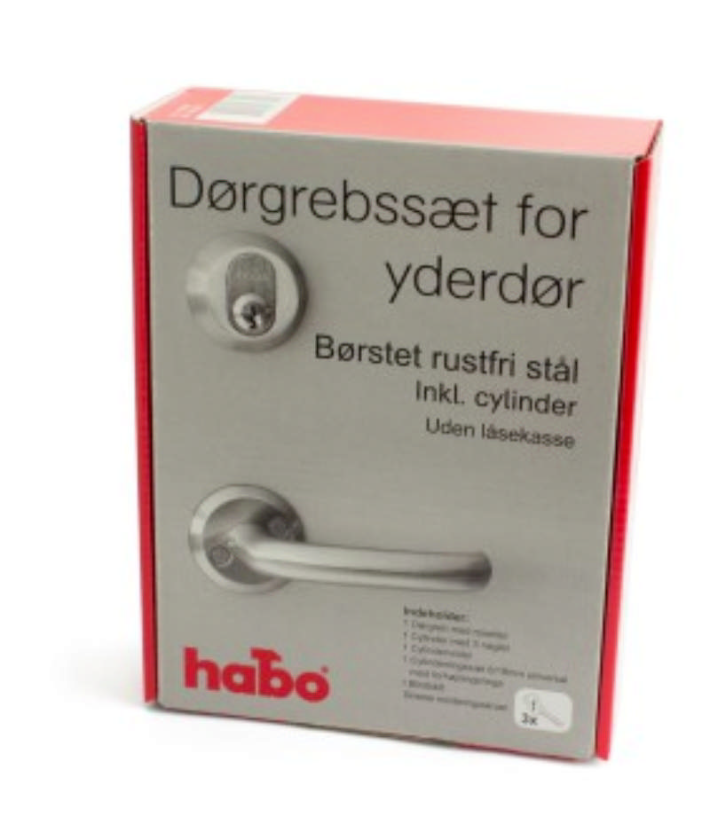 DOOR HANDLE SET FOR EXTERIOR DOOR WITH CYLINDER RF