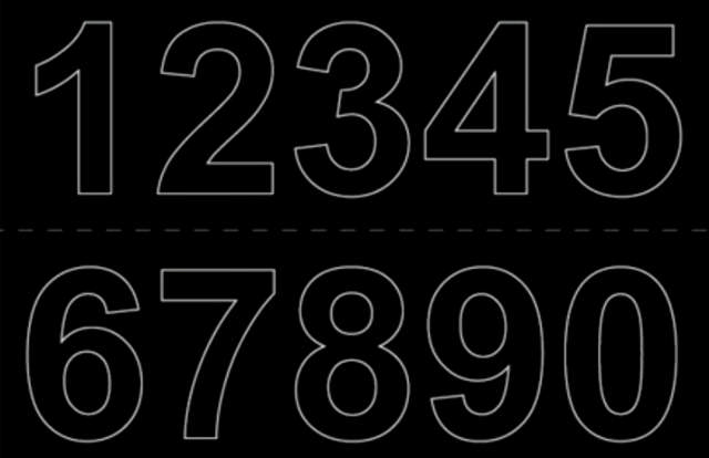 TALARK VINYL 0-9 X2PCS 50MM BLACK 