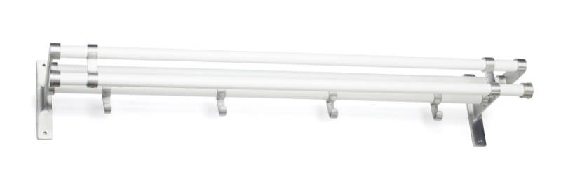 HAT RACK ELEGANT ALU/WHITE 1000 MM