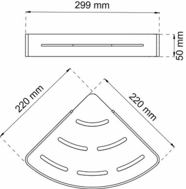 CORNER SHELF LILAC BLACK 