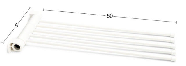 TOWEL HOLDER STAINLESS STEEL OR WHITE, 3 SIZES