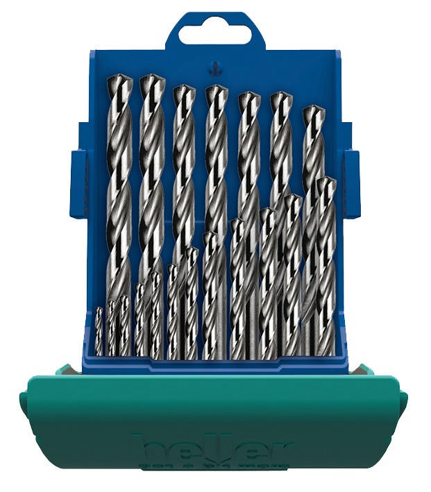 Heller metal drill pro hss set ø1-10mm, 19 parts