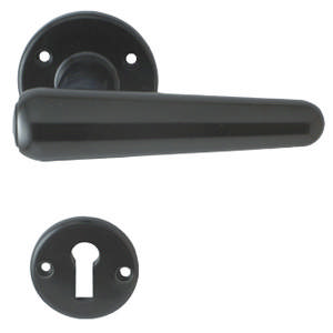 Door handle Torpedo for older doors Black Bakelite 33 + 40 mm