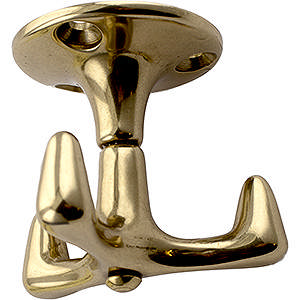 Anchor hook 107 swivel w/3 hooks Brass Polished