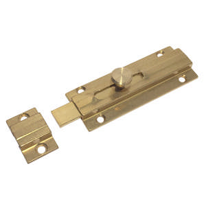 Bolt 53 Flat Brass Polished with lacquer 80x30mm