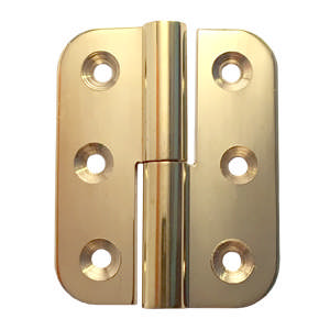 Hamb. Hinge 322 Left Round Brass Polished Without Lacquer 50X40mm