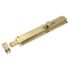 Bolt 51 Flat Brass Polished with lacquer 38x200mm