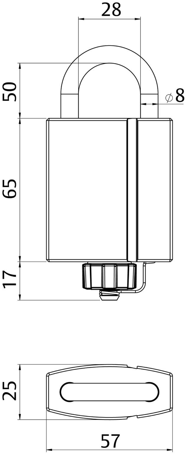 Lock RB3408/50 WP2 w/2 ngl / ST
