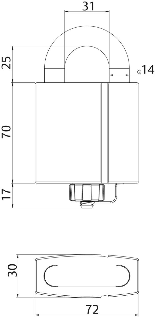 Lock RB3414/25 WP4 w/2 ngl /ST