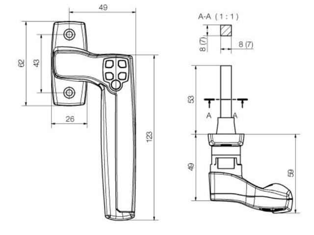 Base plate for terrace door lock