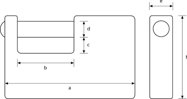 Abus Bolt padlock 92/65 single switch.