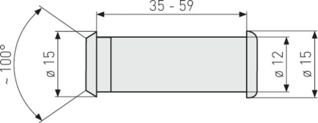Abus door spy 2160n, blister pack.
