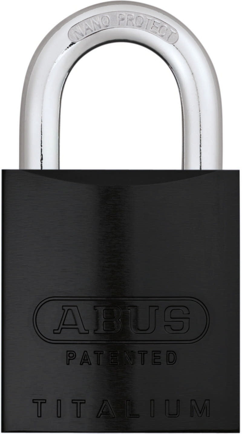Abus padlock 83/45 AL S Black w/snowman cyl. 2 key.