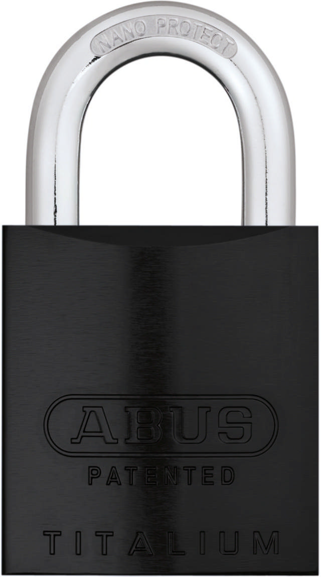Abus padlock 83/45 AL S Black w/snowman cyl. 2 key.