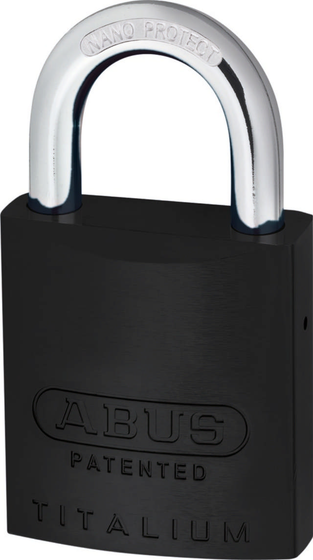 Abus padlock 83/45 AL S Black w/snowman cyl. 2 key.