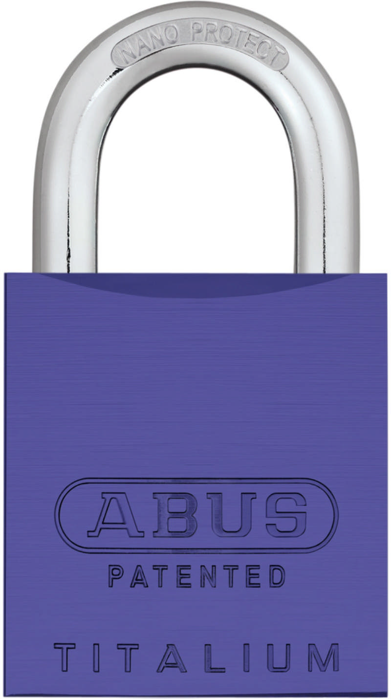 Abus padlock 83/45 AL S Purple w/snowman cyl. 2 key.
