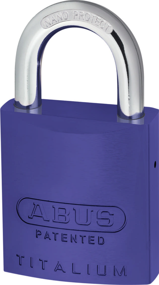 Abus padlock 83/45 AL S Purple w/snowman cyl. 2 key.