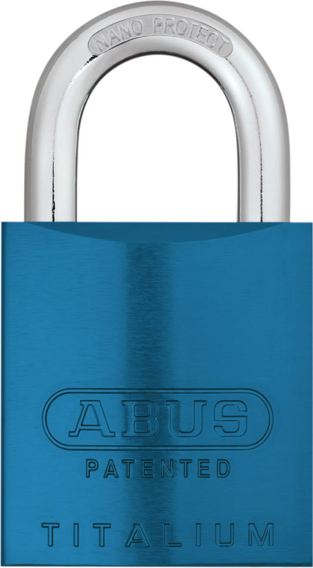 Abus padlock 83/45 AL S Blue w/snowman cyl. 2 key.