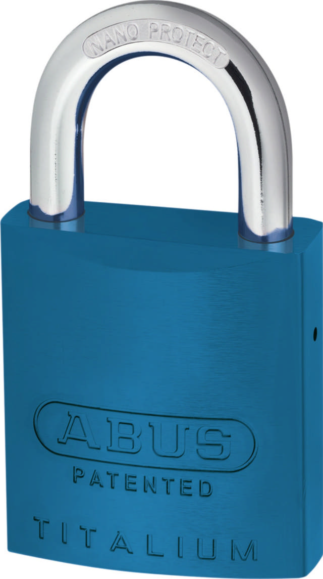 Abus padlock 83/45 AL S Blue w/snowman cyl. 2 key.