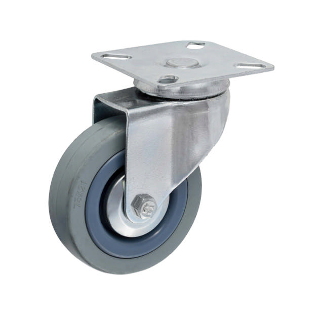 Furniture castors w/plate Ø75 mm Rotatable