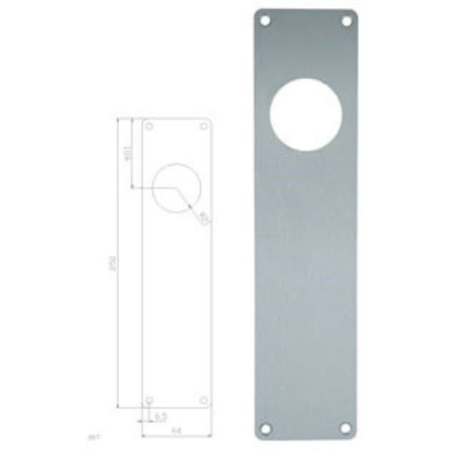 Lockit long plate 1207 polished stainless