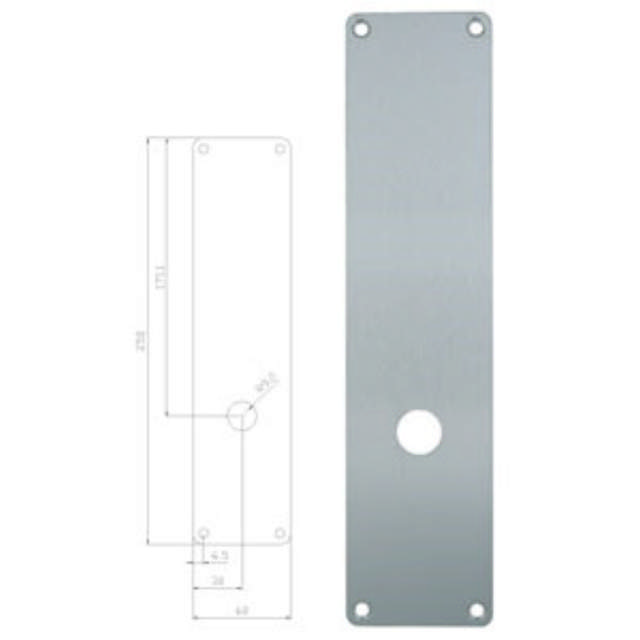 Lockit long plate 1210 polished stainless