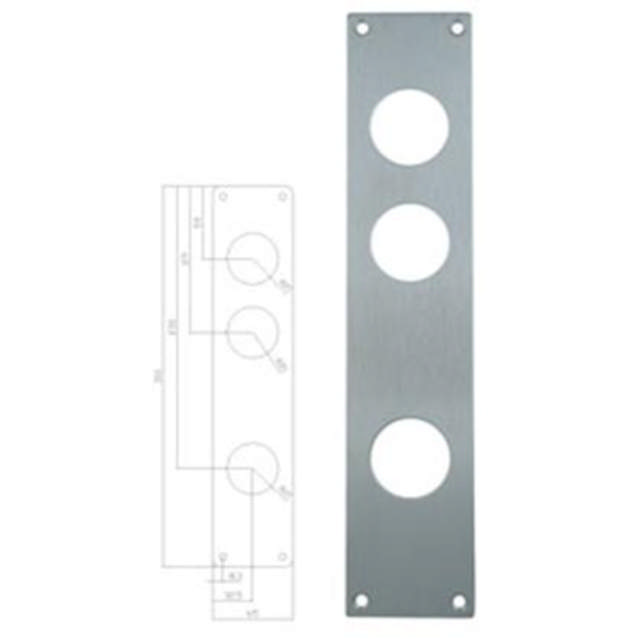 Lockit long plate 1238 polished stainless (Boda 518)