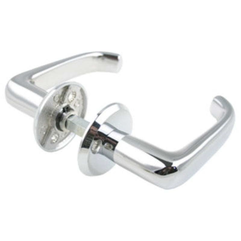 Dørgreb børstet rustfri med roset