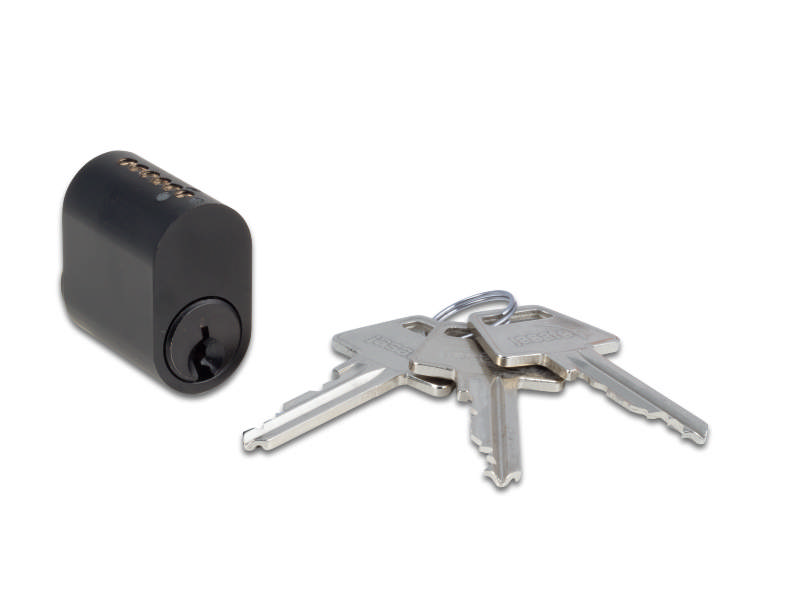 Cylinder 6-pin oval NOIR