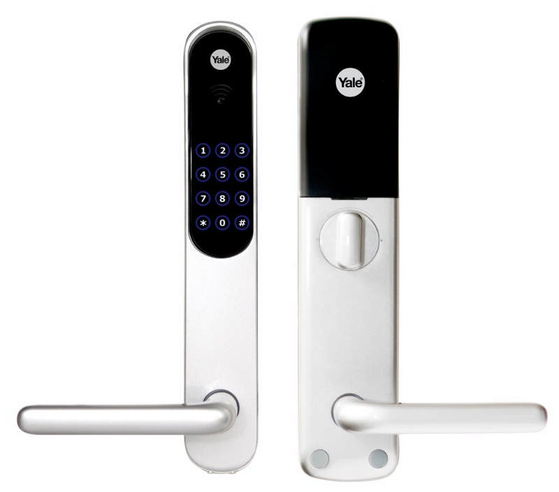 Yale Doorman long sign set w/lock box, silver (924842)