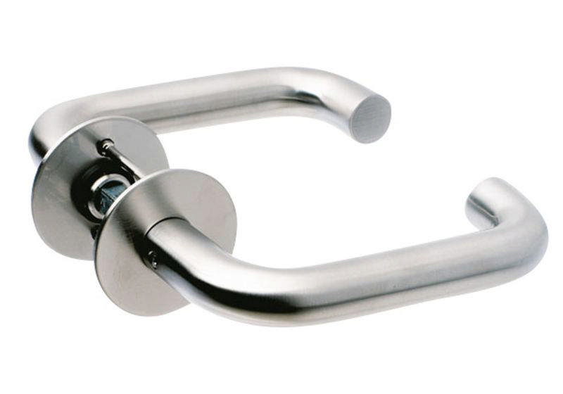 Randi door handle 102004AB U-shape 19mm/rosette solid (34-58mm)