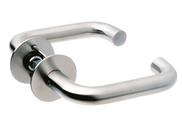 Randi door handle 102004AB U-shape 19mm/rosette solid (34-58mm)