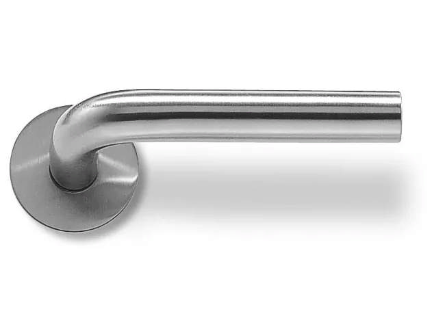 Randi door handle 102100AB L-shape 19mm w/rosette (34-58mm)