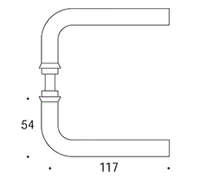 Randi door handle 101106AB 16mm solid rosette CC38, wood screws