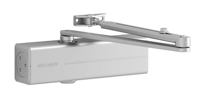 Abloy door closer DC200 EN2-4 w/ arm, silver (2018)
