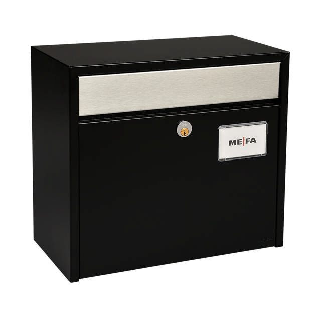 Mefa mailbox 900 Etude black w/rsf. flap