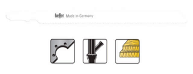 Heller jigsaw blade 105mm t/metal 2.5-6mm, pk a 5. T118BF