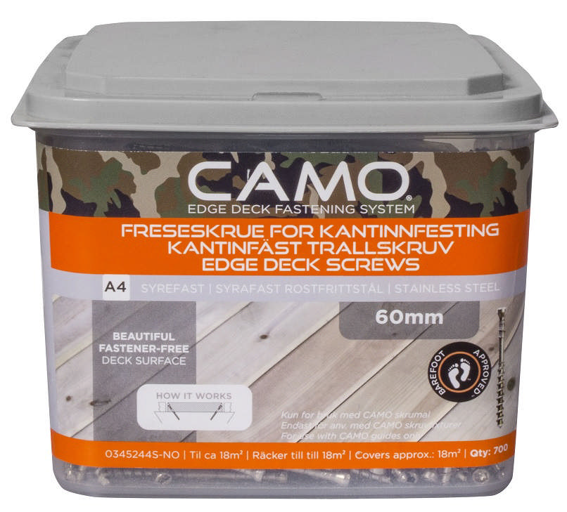 CAMO terrace screws 4.0x60mm A4, pk. of 700 pcs