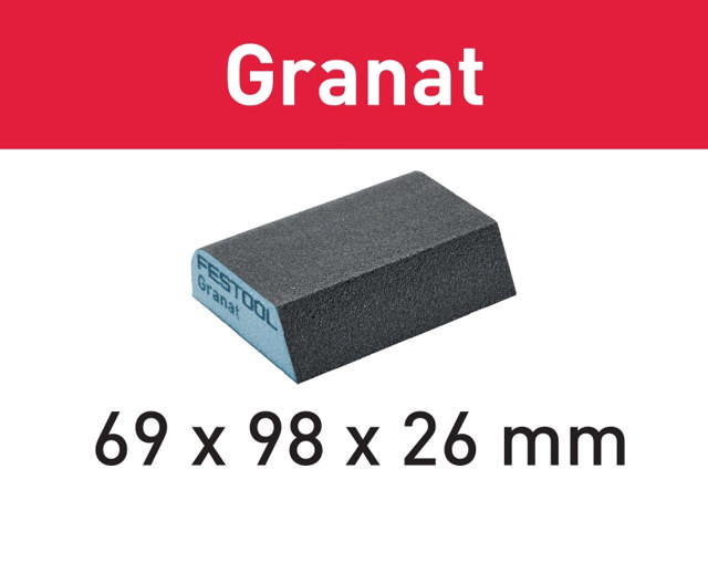 Festool Grinding block 69x98x26 120 CO Garnet, 6 pcs