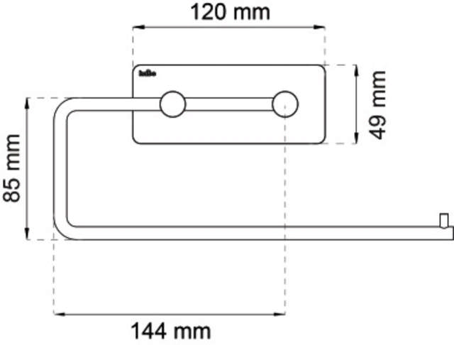 TOILET PAPER HOLDER ANGLE STAINLESS/POLISH