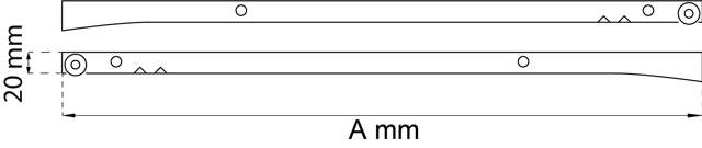 DRAWER RUN 600MM 1 SET WHITE