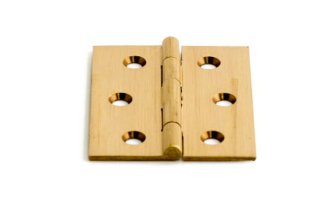 EDGE HINGE 50X40MM MAT BRASS 