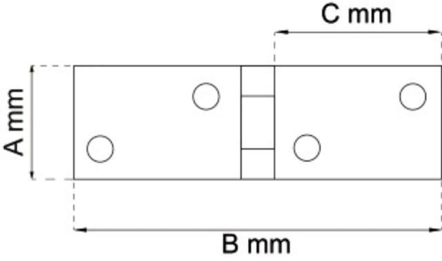 LEAF HINGE 19X70MM 2PCS ELECTRIC FLOOR 