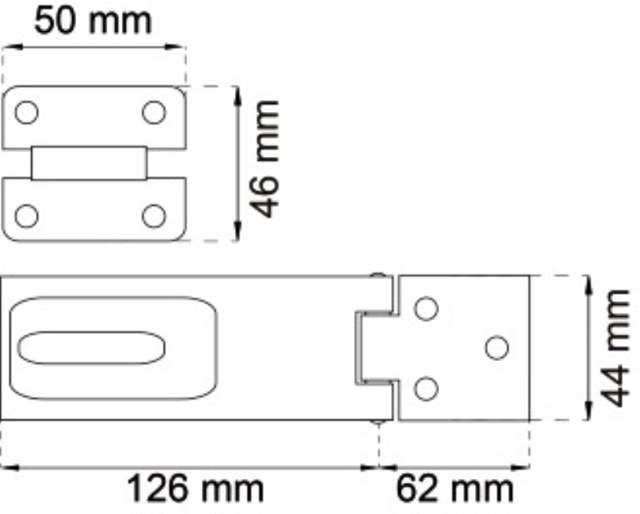 PADLOCK SURFACES 126MM ELEGANT 