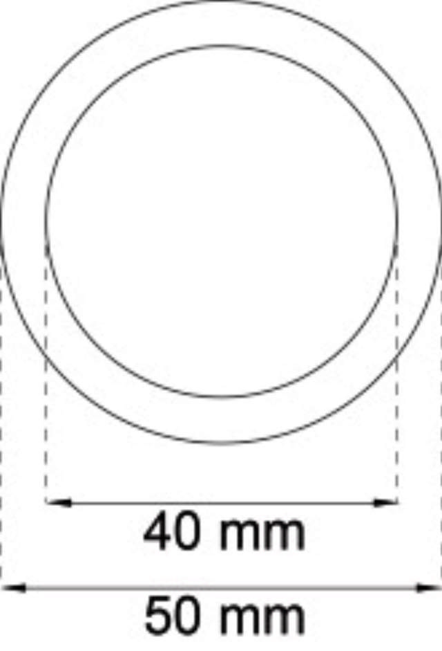 SLIDING DOOR BOWL Ø40X50MM WHITE